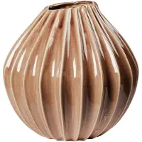 Broste Copenhagen Wide Vaas 25 Cm - Vazen Keramiek Fawn - 14445448