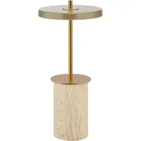 UMAGE Asteria Move Mini Draagbare Lamp Clay Travertine Brass