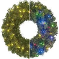 Black Box Kerstkrans Limber Met 50 Lampjes Gekleurd D 60 H 15 Cm