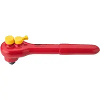 Hazet Omschakelratel · geïsoleerd 916KV · 1/2 inch (12,5 mm) vierkant massief · Lengte: 260 mm