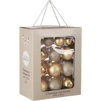 Praxis Kerstbal Glas - Champagne - 7cm