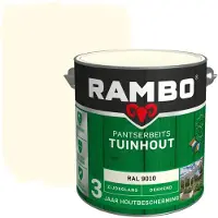 Rambo Pantserbeits Tuinhout Zijdeglans RAL 9010 | Zuiver Wit 2.5L