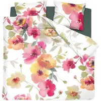 Cinderella Dekbedovertrek Flore Pink Katoen-260 x 200 / 220 cm | Extra Breed
