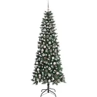 vidaXL Kunstkerstboom Groen 210 cm PVC en Plastic en Staal