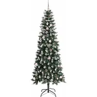 vidaXL Kunstkerstboom met 300 LED Groen 240 cm PVC en Plastic en Staal