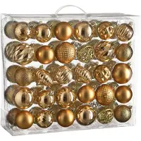 Mica Decorations Kerstballen Set - 60 Stuks - Ø7 cm - Onbreekbaar - Koper