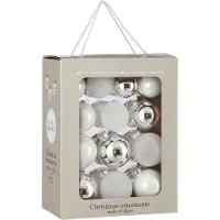 Praxis Kerstbal Glas - Wit - 7cm