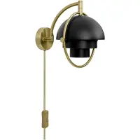 Gubi Multi-Lite Wandlamp Brass | Black Semi Matt