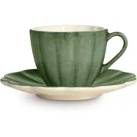 Mateus Oyster kop met schotel 25 cl Forest green