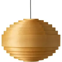 Vaarnii 1002 Hans Pendant hanglamp Mat geolied en gewaxt grenen, XL Ø70 cm