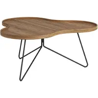 Swedese Flower mono tafel Special Edition 84x90 cm H39 cm-gelakt walnoot-zwartgelakt staal