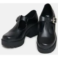KOI - Rockabilly Hoge hak - Kazuki Switch Mary Janes - EU36 tot EU41 - voor Vrouwen - zwart - Maat 41