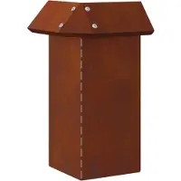 vidaXL Slakkenhek, 13,5 x 13,5 x 25 cm, weerbestendig staal, roestlook