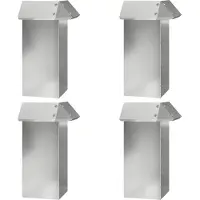 vidaXL Slakkenhekken 12 st 100 x 3,5 x 25 cm Gegevens staal Zilver