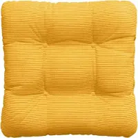 vidaXL Zitkussens 4 st Corduroy stof Licht Geel 40 x 40 cm