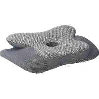 vidaXL Nek kussen Grijs Traagschuim 58 x 38 x 12 cm