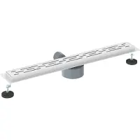 vidaXL Doucheafvoer lineair design met 360° sifon zilver 70 cm