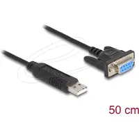 DeLOCK 67381, 0,5 meter, USB-A, USB 2.0, zwart