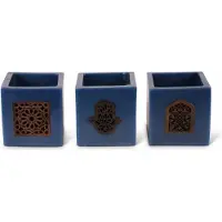 Safaary Theelichthouder kaars Ø 12 x 12cm-poort patroon