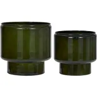House Doctor Pile plantenbakken groen set van 2 stuks