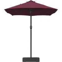 vidaXL Tuinparasol Bordeaux Rood 385 x 209 x 244 cm Polyester