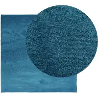vidaXL Vloerkleed OVIEDO laagpolig 240x240 cm turquoise