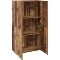vidaXL Kantoorkast Oud hout 60 x 32 x 115 cm Bewerkt hout
