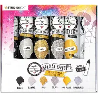Studio Light Acrylic special effect paint and glamour glitter set - ABM essentials nr. 107