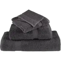 vidaXL Badhanddoeken SOLUND 2 st 600 g/m² 70x140 cm antraciet