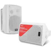 Pyle PDWR51BTWT waterbestendige Bluetooth-luidspreker binnen+buiten - 2-Wegs passief+actief - Duo plafondsysteem - Wit