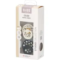 BIBS Colour Schnuller - Gr. 1 - Anatomisch - 2er-Pack - Ivory/Sc - - 0-6 mt - Schnuller