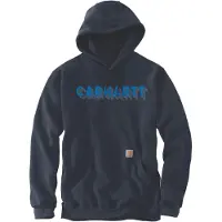 Carhartt Rain Defender Logo Graphic, capuchon ,donkerblauw/lichtblauw ,L