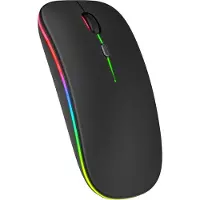 Nuvance Draadloze Muis LED - Bluetooth - Stil - Laptop & Gaming - Draadloos - Computermuis - Links & Rechtshandig - Zwart