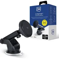 3mk Protection Accessoires - Car MagCharger voor Wi ndow & Dashboard, Smartphonehouder, Zwart
