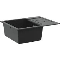 vidaXL Wasbak Zwart 620 x 500 mm 80% Kwarts en 20% Hars