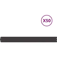 vidaXL Grasmaaiersierrand 50 stuks, 10 x 103 cm, koudgewalst staal, zwart