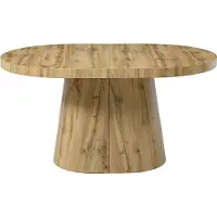 Vente-unique Uitschuifbare eettafel voor 6 tot +12 personen van mdf - Licht naturel - CLOEVA