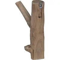 vidaXL Haak Bruin 4 x 4 x 14 cm Massief Gerecycleerd Hout