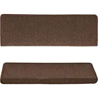 vidaXL Trapmatten 15 st 65x21x4 cm Bruin Rechthoekige Rand