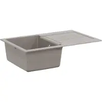 vidaXL Wasbak Grijs 780 x 500 mm 80% Kwarts en 20% Hars