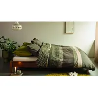 Beddinghouse Dekbedovertrek Fera Groen Flanel-140 x 200 / 220 cm | 1-Persoons