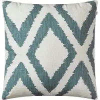 Chhatwal & Jonsson Diamond Kussen 50x50 Cm Hemelsblauw / Off White - Decoratieve kussens & hoezen Katoen Offwhite - OIC250150-15