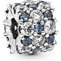 Pandora 798487C02 Bedel zilver Blue en Clear Sparkle