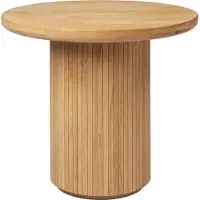 Gubi Moon Loungetafel Rond Ø60 x H55 Cm Solide - Bijzettafels & buffetten Geolied Eiken Oiled Oak - 10052572