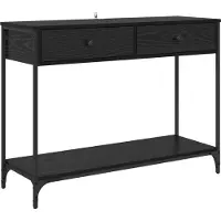 vidaXL Wandtafel Zwart Eiken 100 x 34,5 x 75 cm Bewerkt hout