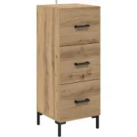 vidaXL Dressoir Artisan Eiken 34,5 x 34 x 90 cm Bewerkt hout