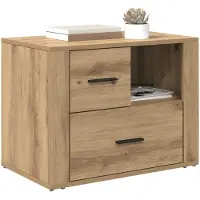 vidaXL Nachtkastje Artisan Eiken 35 x 60 x 50 cm Bewerkt hout