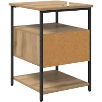 vidaXL Nachtkastje Artisan Eiken 40 x 42 x 56 cm Bewerkt hout