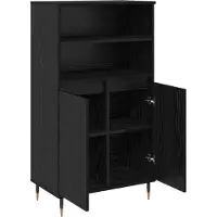 vidaXL Highboard Zwart 60 x 36 x 110 cm Bewerkt hout