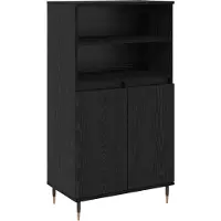 vidaXL Highboard Zwart 60 x 36 x 110 cm Bewerkt hout